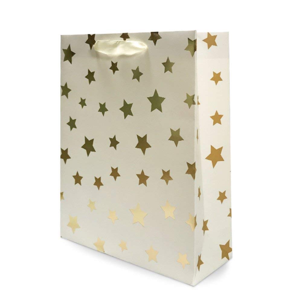 Dior Shopping Gift Paper Bag Medium 10.5" x 9" x 4.5" Floral  Blue & Gold, Qty 5