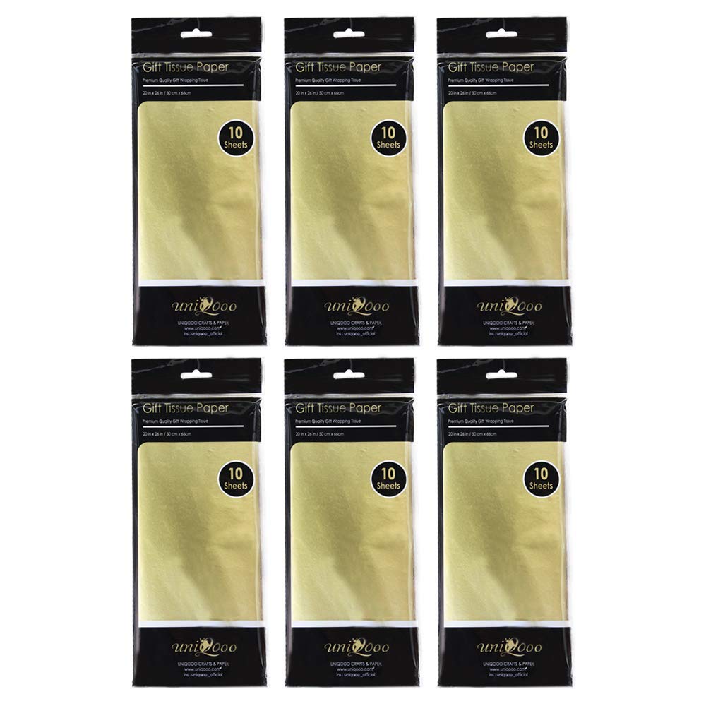 Gold Non-Woven Tissue, 20x26, Bulk 100 Sheet Pack