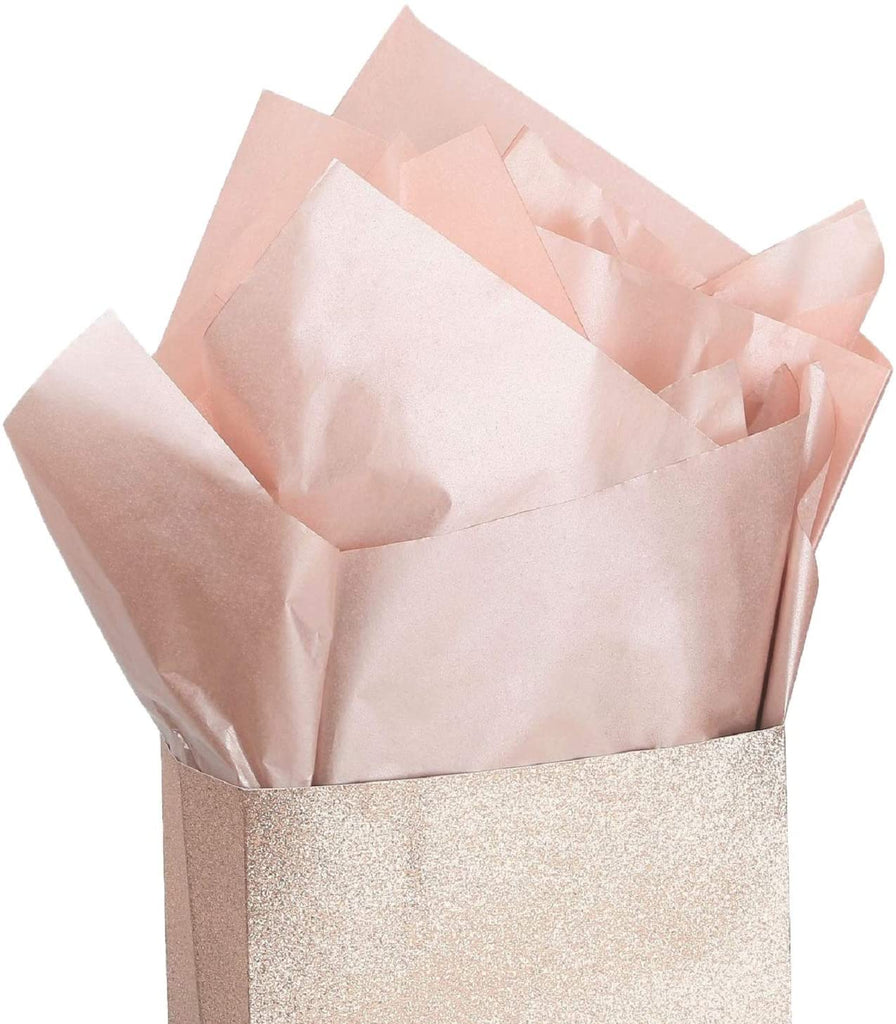 40 Sheets Premium Metallic Rose Gold Tissue Gift Wrap Paper, 20 X