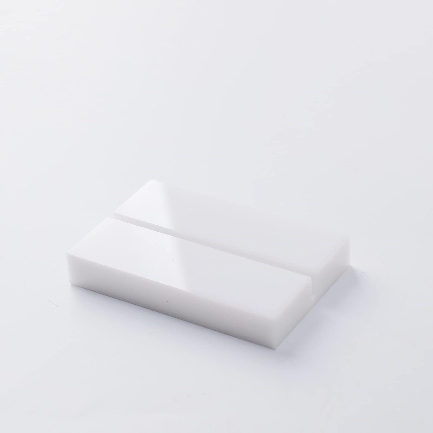 Uniqooo 3" White Acrylic Stand, Table Sign Holder, 1/8" Wide Slot, 300 Pack, Wholesale