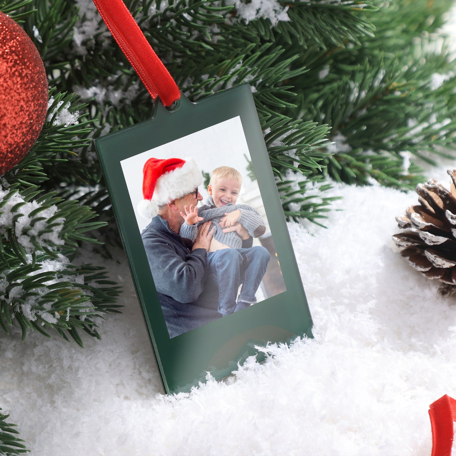 8 Pcs Christmas Instax Green Acrylic Picture Frames 8.6 * 5.4cm Fujifilm Polaroid Picture Ornaments