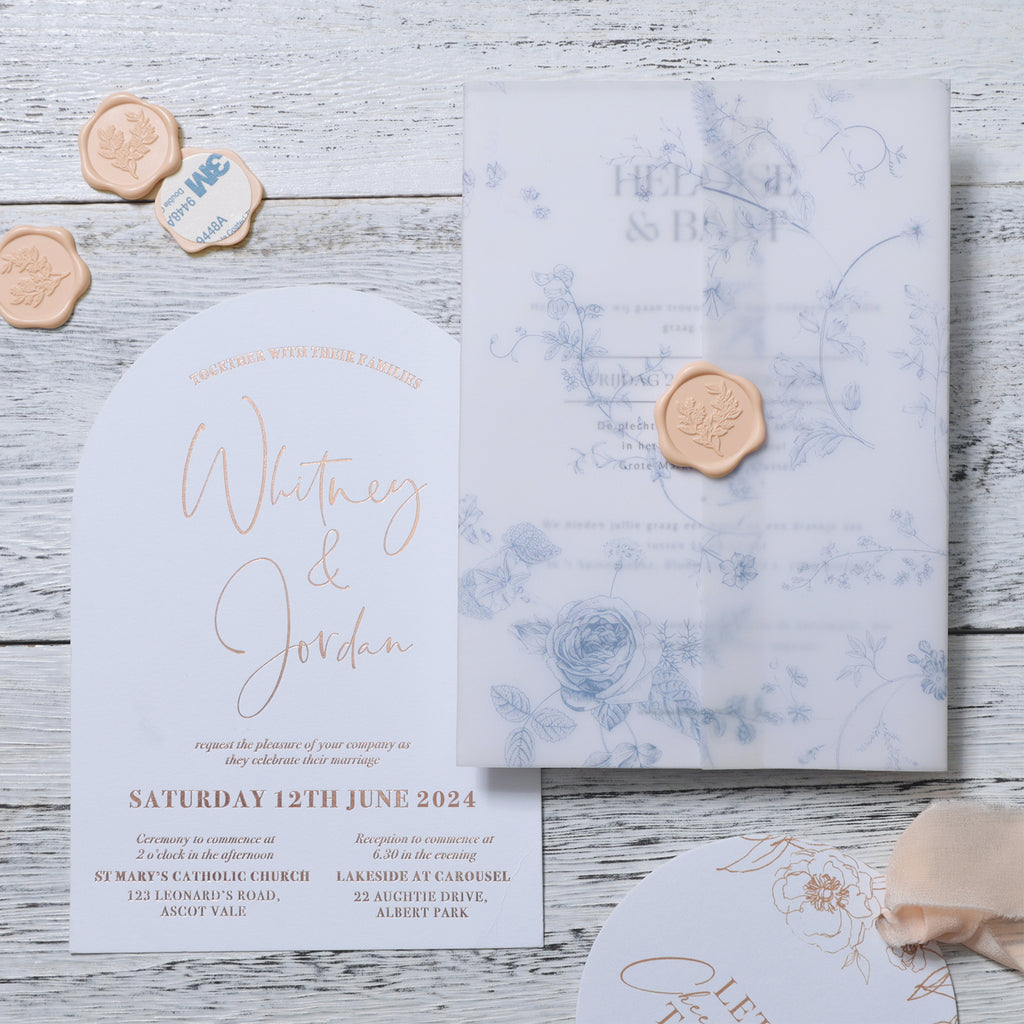 Wax Seal Stickers - Wedding Invitation Envelope Seal Stickers Self Adhesive Blush Pink Stickers, Eucalyptus, 50pcs