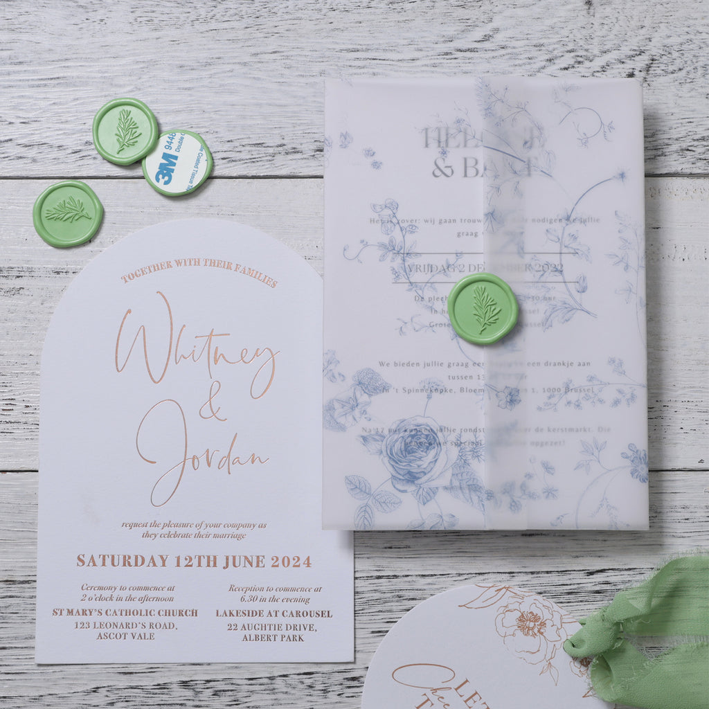 Wax Seal Stickers - Wedding Invitation Envelope Seal Stickers Self Adhesive Moss Green Stickers, Rosemary, 50pcs