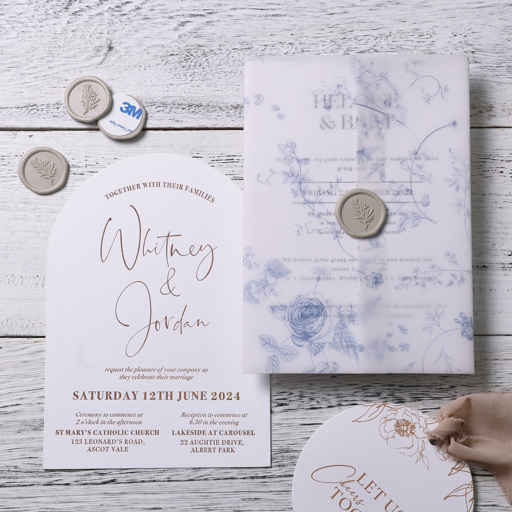 Wax Seal Stickers - Wedding Invitation Envelope Seal Stickers Self Adhesive Clay Stickers, Rosemary, 50pcs