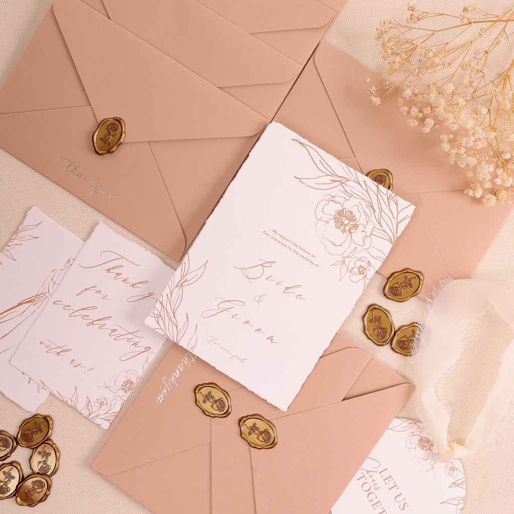 Wax Seal Stickers - Rose Oval Wedding Invitation Envelope Seal Stickers, 50 Pcs Self- Adhesive Antique Gold Stickers