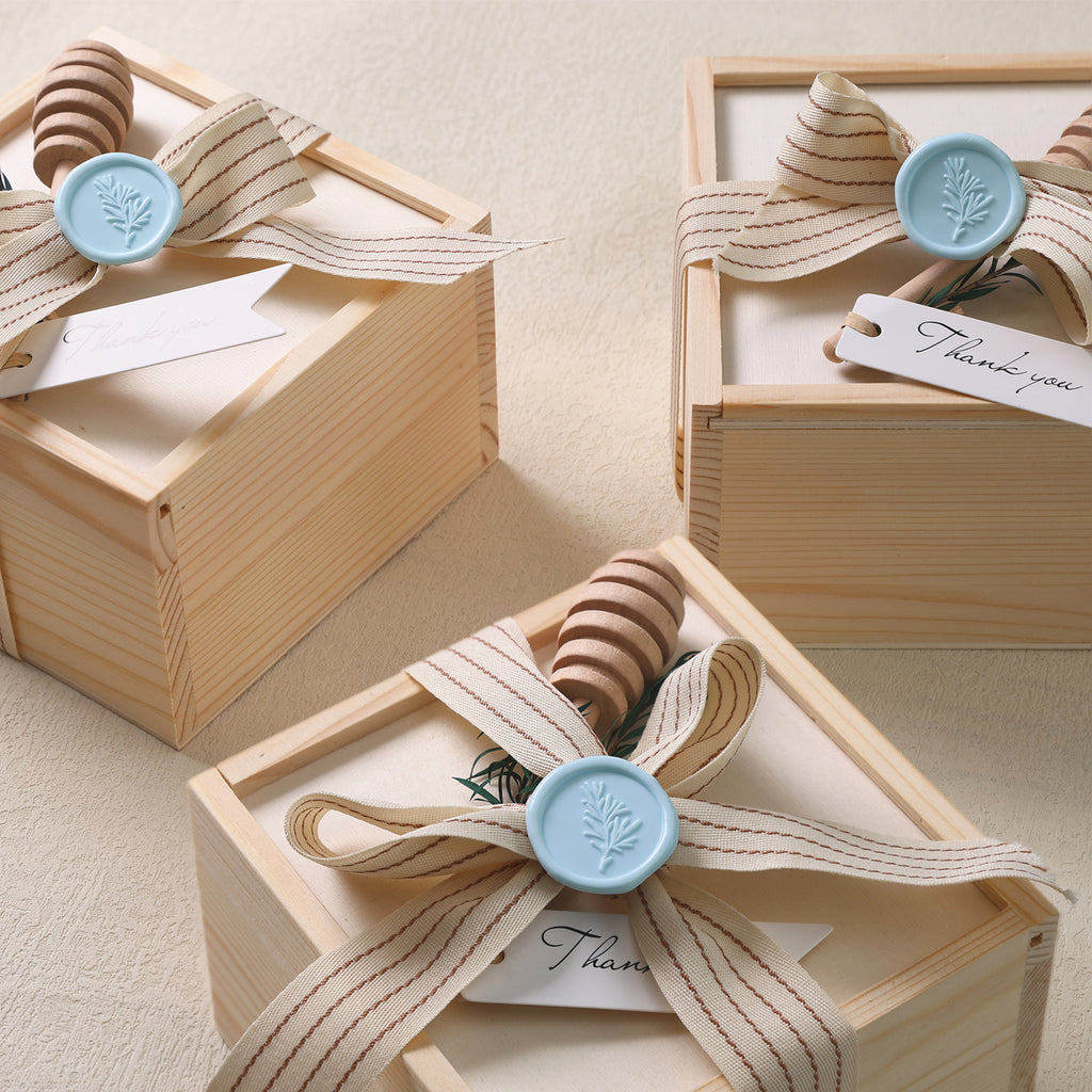 Wax Seal Stickers - Wedding Invitation Envelope Seal Stickers Self Adhesive Light Blue Stickers, Rosemary, 50pcs