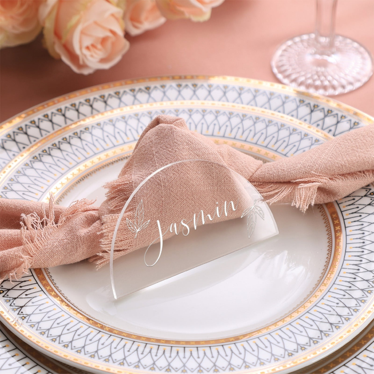 Arch clear blank place cards