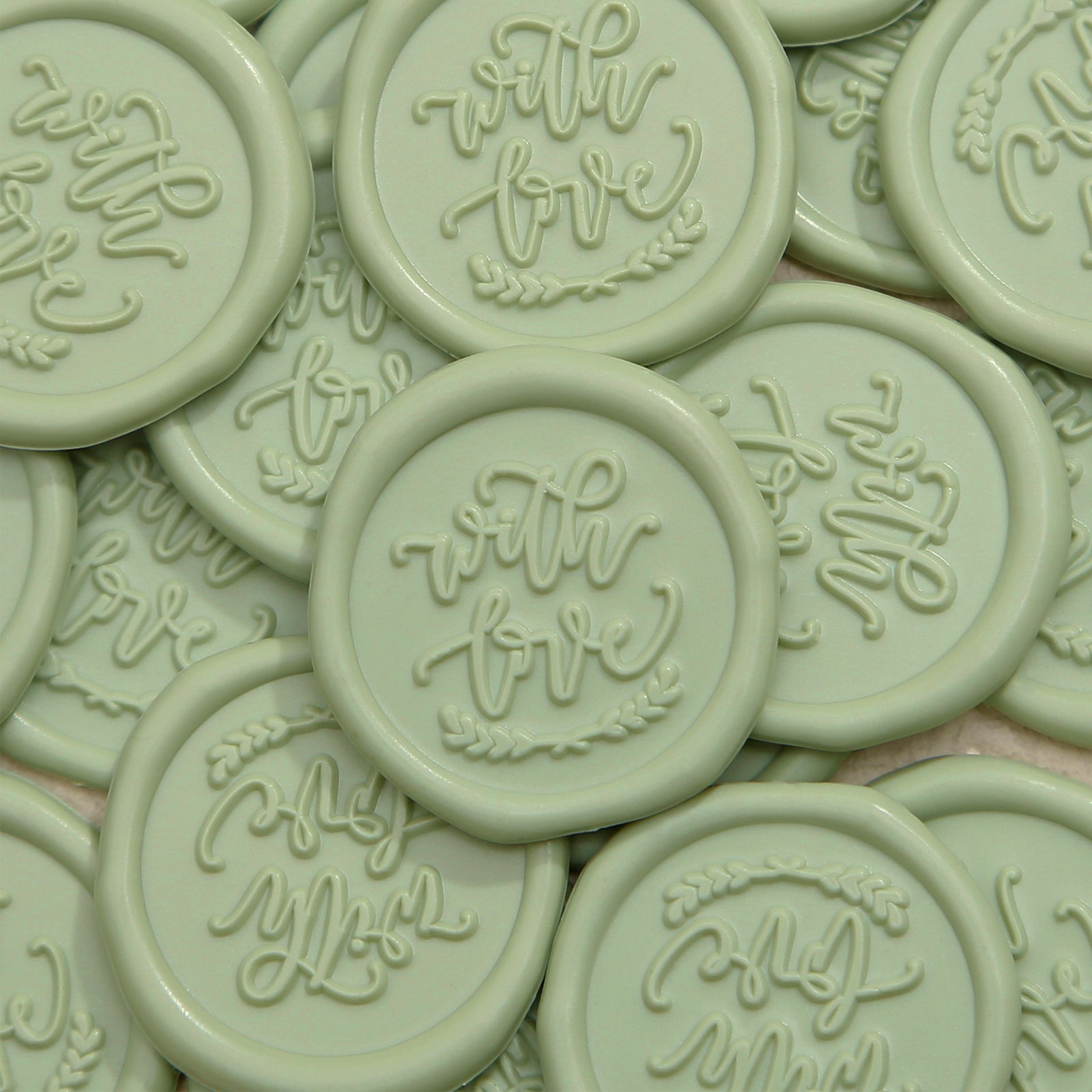 Wax Seal Stickers - Wedding Invitation Envelope Seal Stickers Self Adhesive Sage Green Stickers, 100pcs