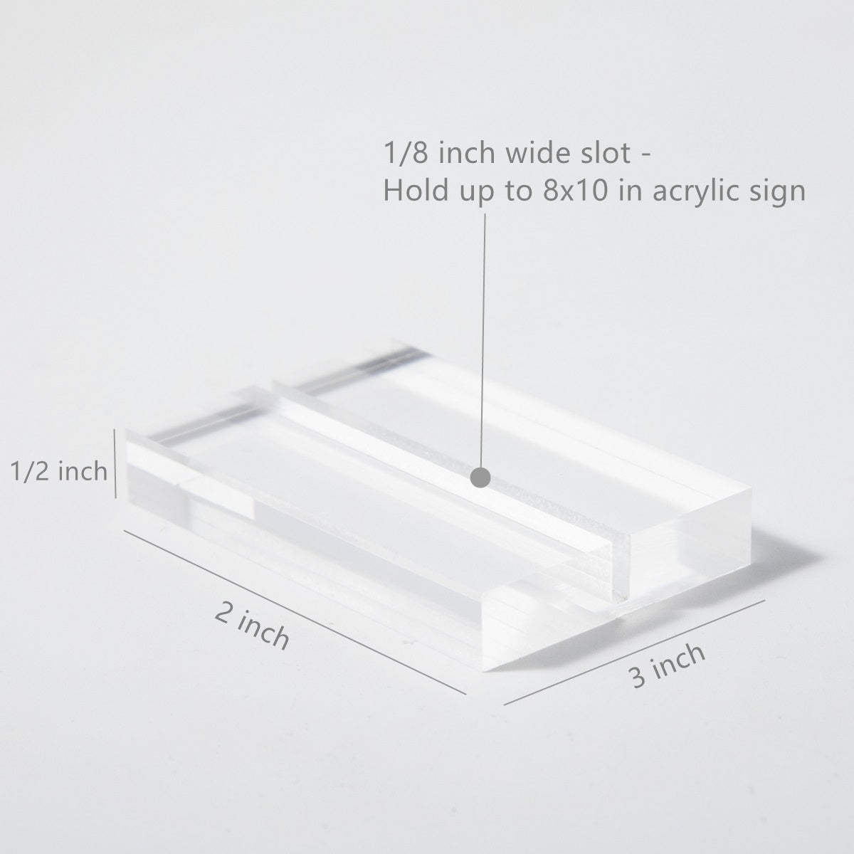 3" Clear Acrylic Stand | Wedding Sign Holders, 1000 Count