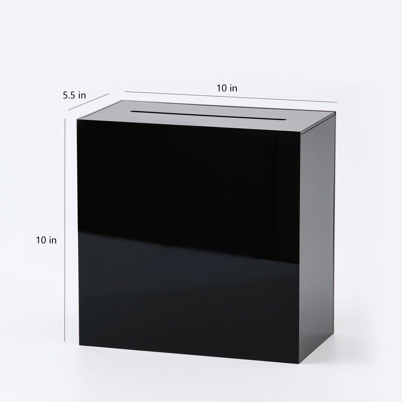 Acrylic Card Box, Black / No Print