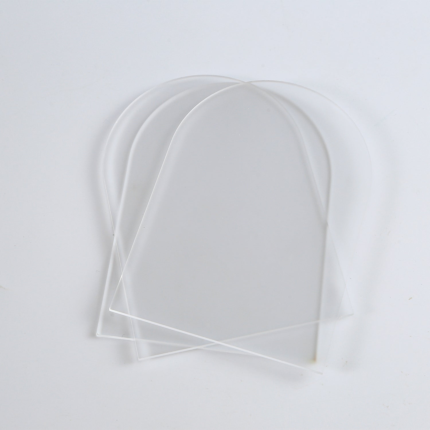 5x7" Arch Acrylic Blanks with acrylic stand, Frosted, 40 Set