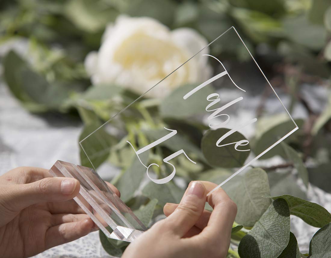 3" Clear Acrylic Stand | Wedding Sign Holders, 1000 Count