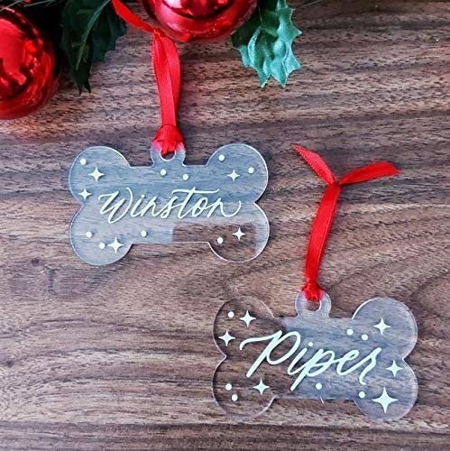 Acrylic Christmas decorations Blank, clear acrylic outlet dog bone decorative crafts,DI