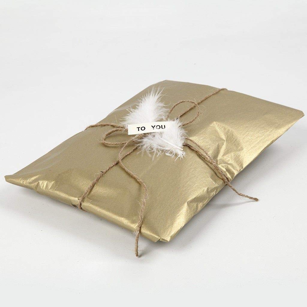 60 Sheets Metallic Gold Star Tissue Paper Bulk for Gift Wrapping